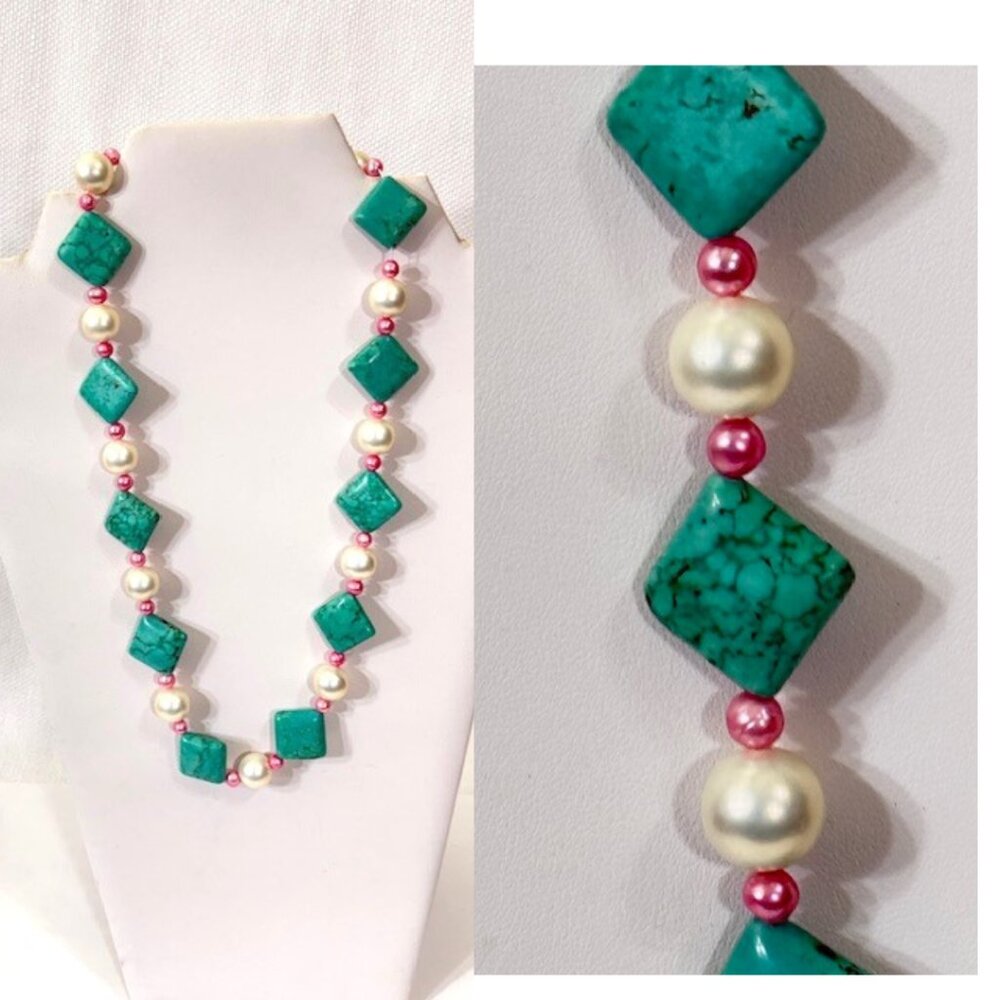 20" stone and bead necklace.